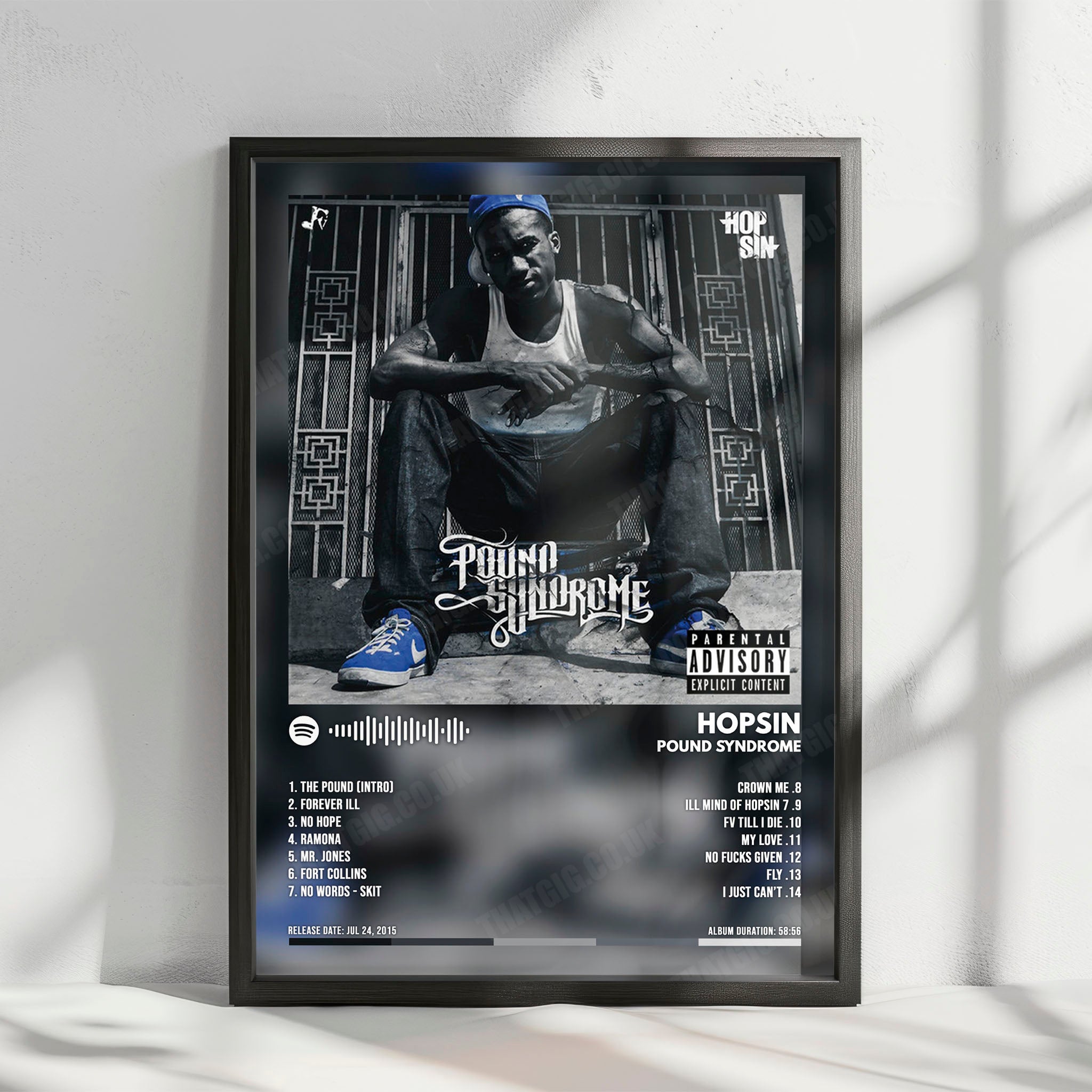 Hopsin "Pound Syndrome" Album Cover Poster - with Complete Tracklist