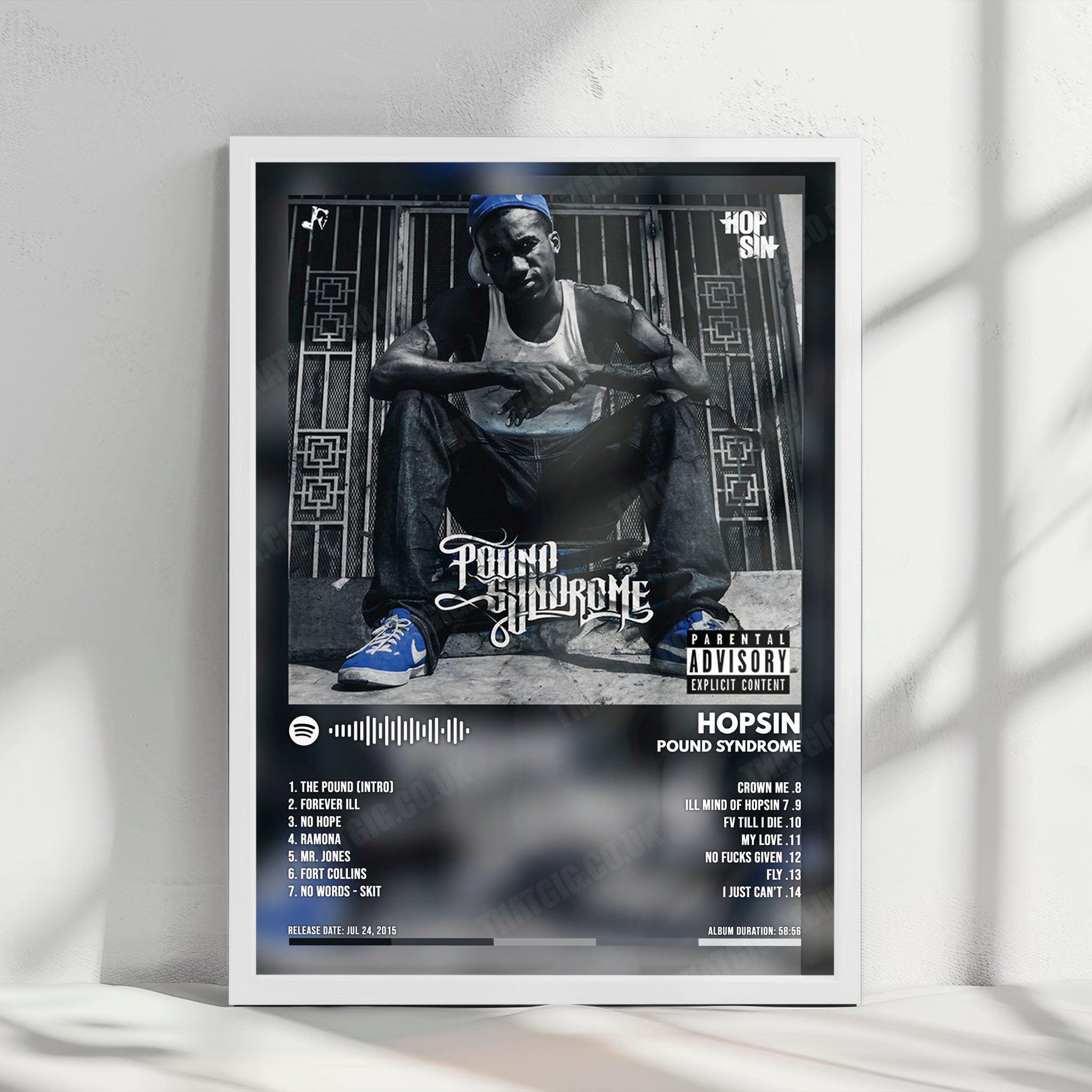 Hopsin "Pound Syndrome" Album Cover Poster - with Complete Tracklist