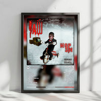 Hopsin "Raw" Album Cover Poster - with Complete Tracklist