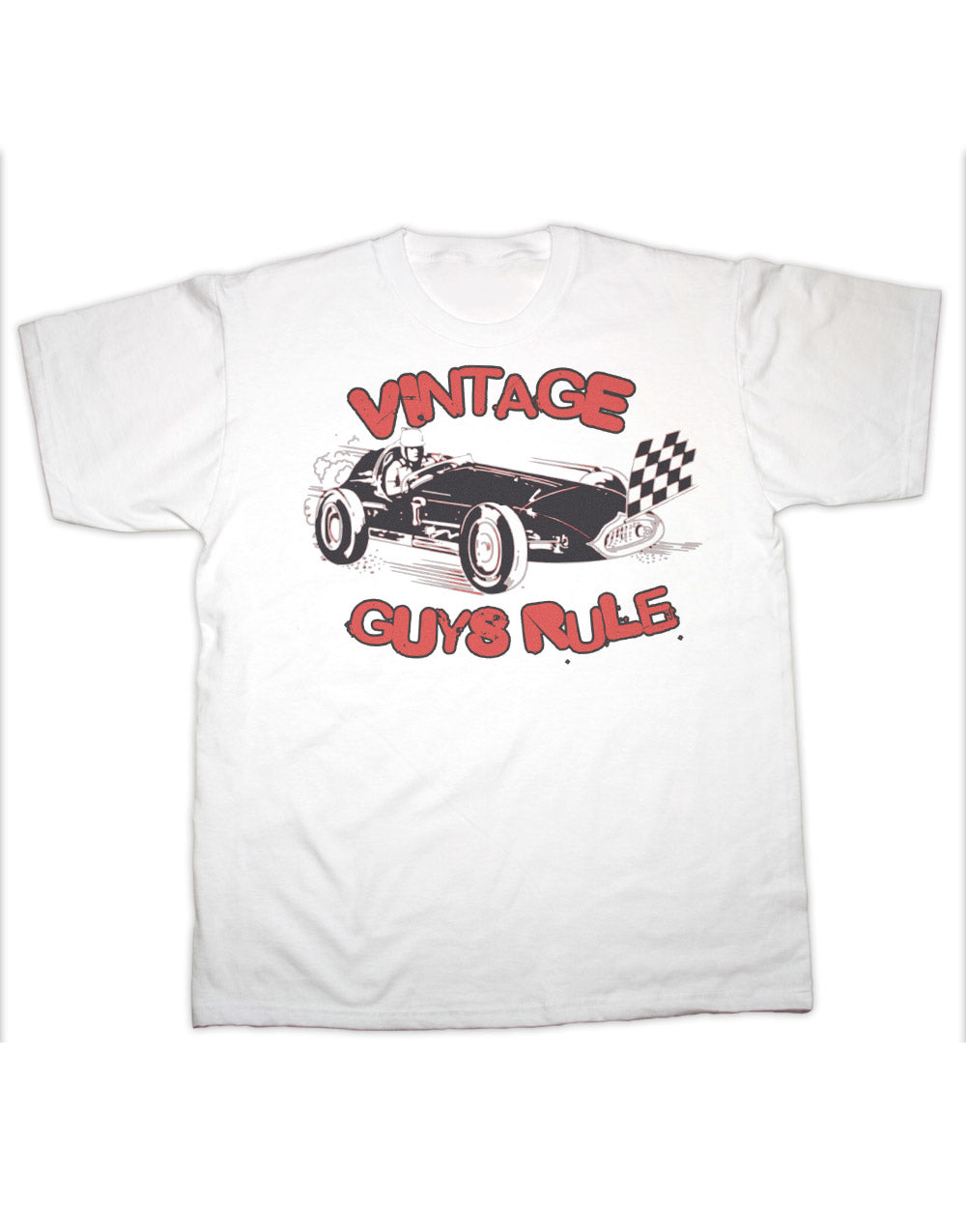 Vintage Guys Rule Racer T Shirt