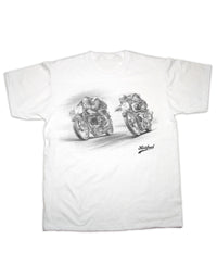 Norton v Triumph Race Print T Shirt