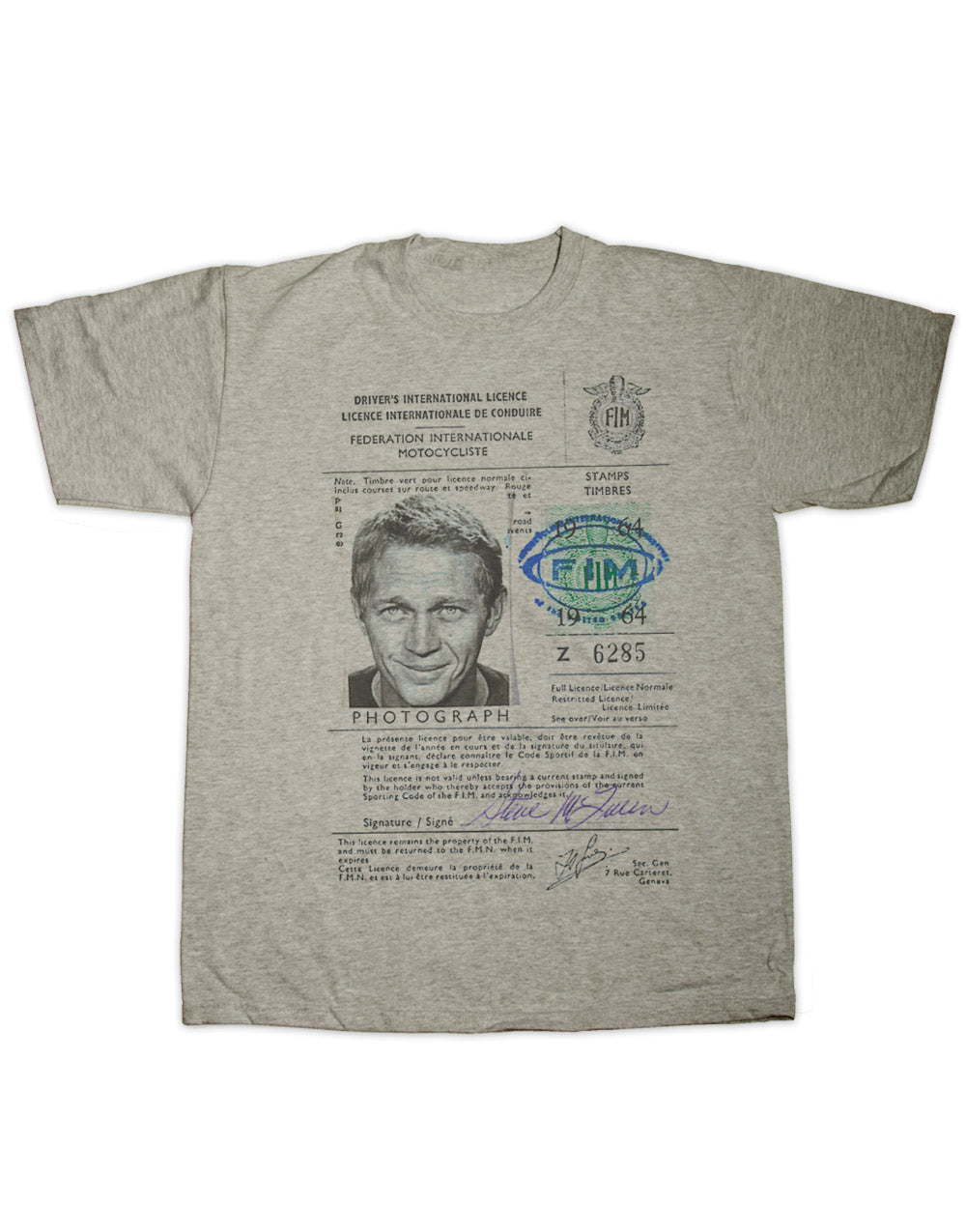 License Print T Shirt
