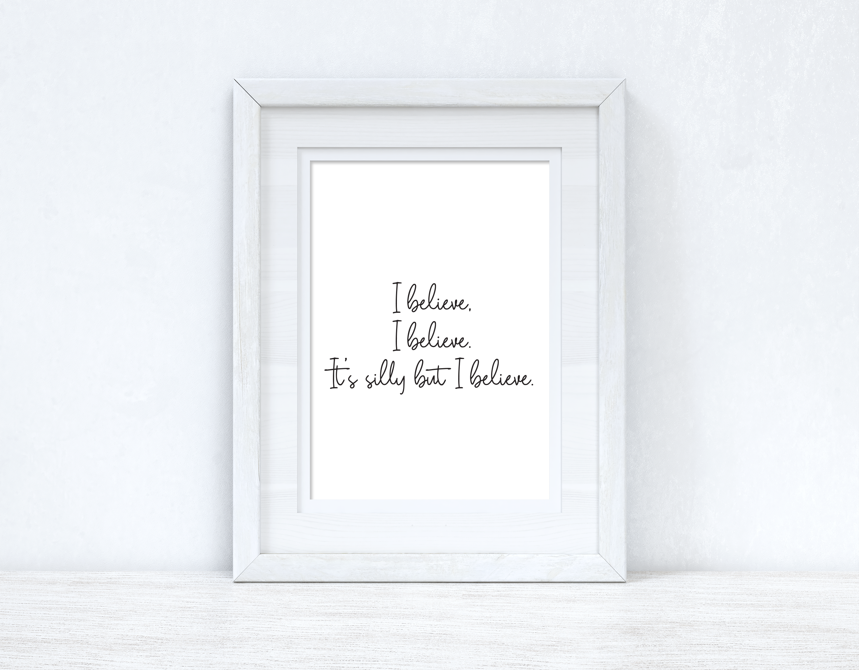 I Believe,I Believe Christmas Seasonal Wall Home Decor Print