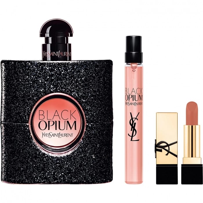 YSL Black Opium 90ml EDP for Women Gift Set + 10ml Mini + Mini Lipstick