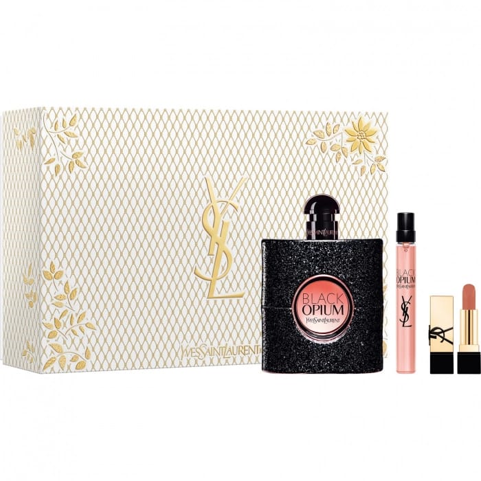 YSL Black Opium 90ml EDP for Women Gift Set + 10ml Mini + Mini Lipstick