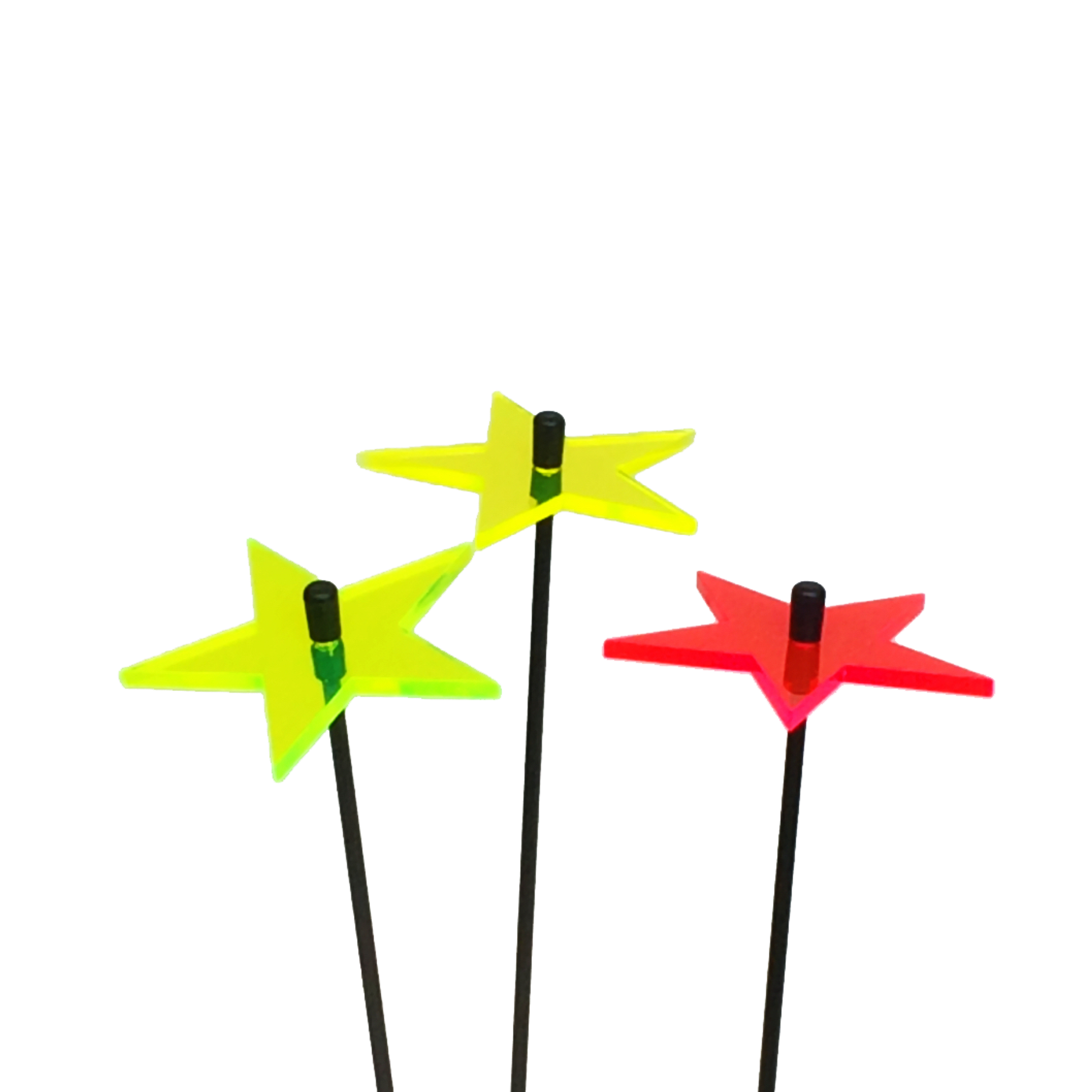 Small Garden Décor Ornaments Set of 3 Shining Stars