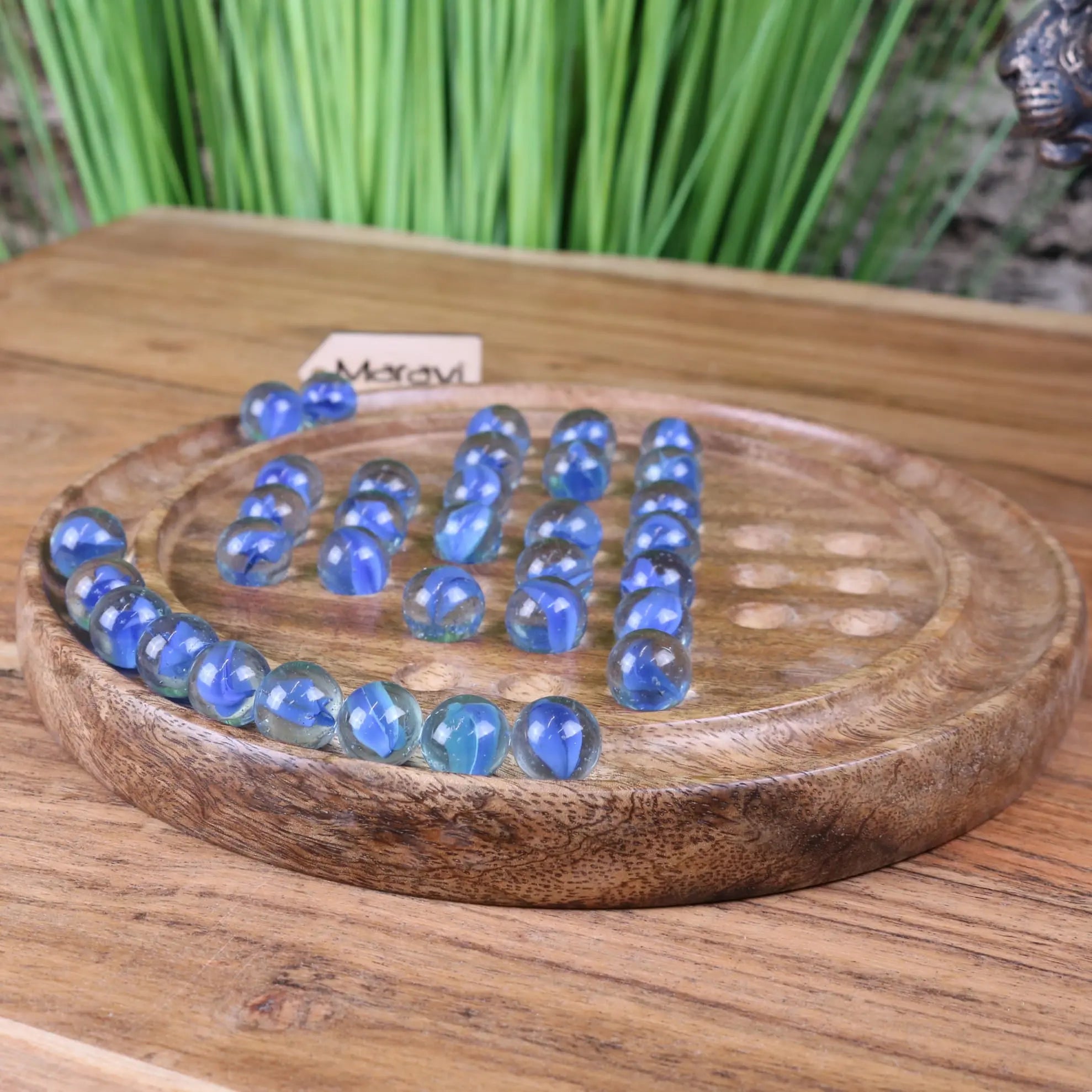 Moksha Deluxe Wooden Solitaire Board Game Set