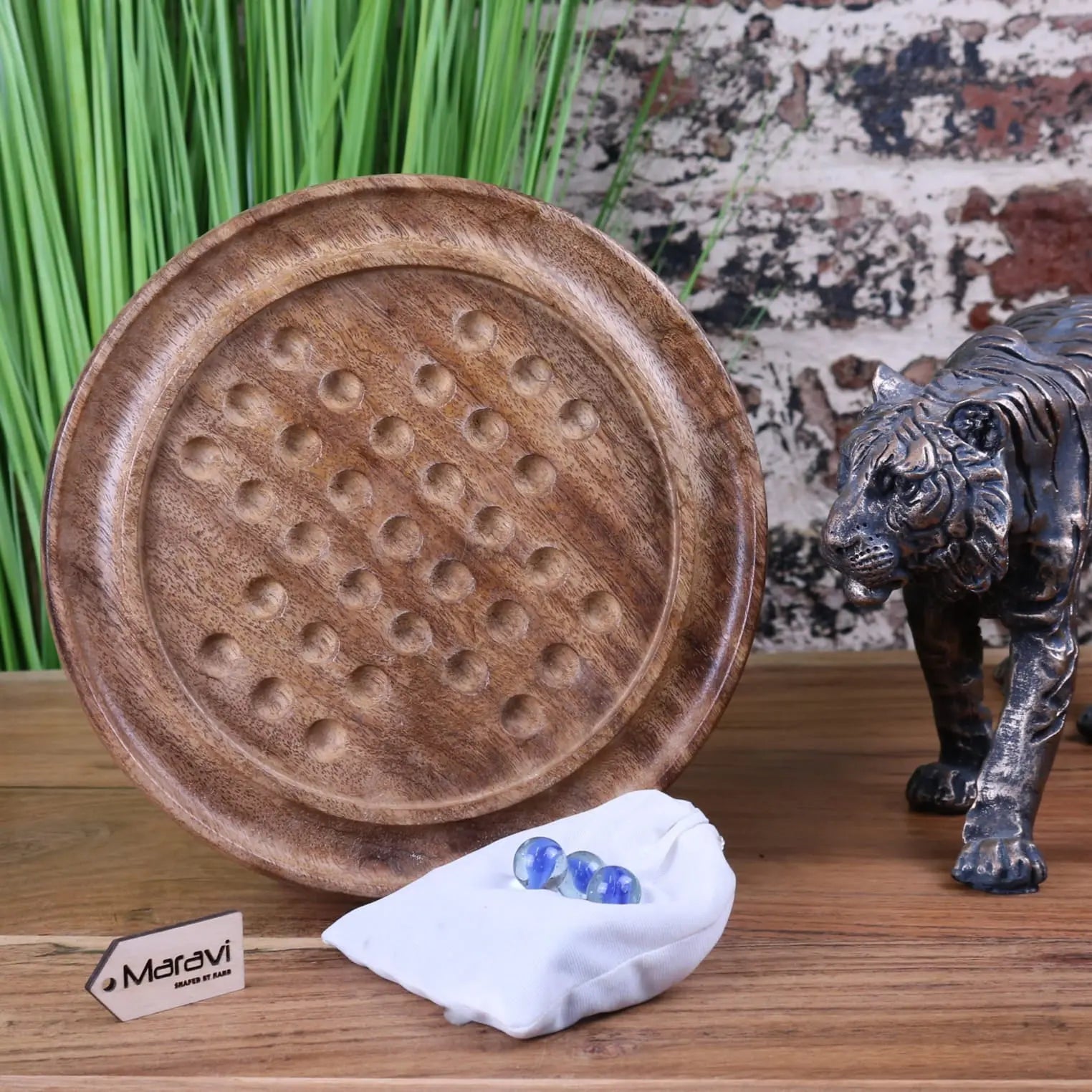 Moksha Deluxe Wooden Solitaire Board Game Set