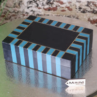 Panna Luxe Resin Jewellery Box in Blue and Green