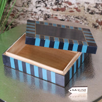 Panna Luxe Resin Jewellery Box in Blue and Green