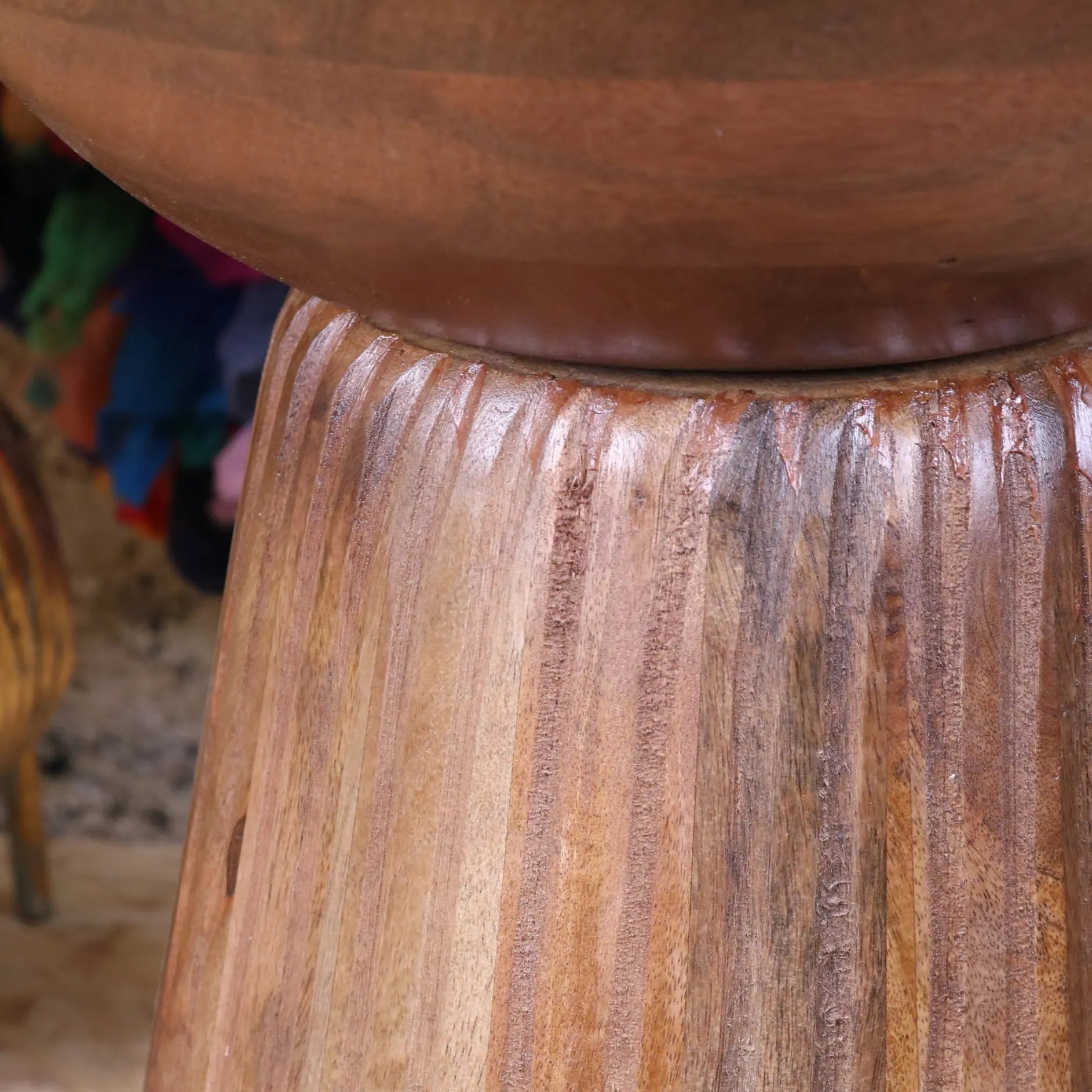 Mandawa Mango Wood and Marble Side Table