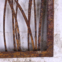 Alibag Rustic Metal Garden Wall Art for Nature-Inspired Outdoor Décor