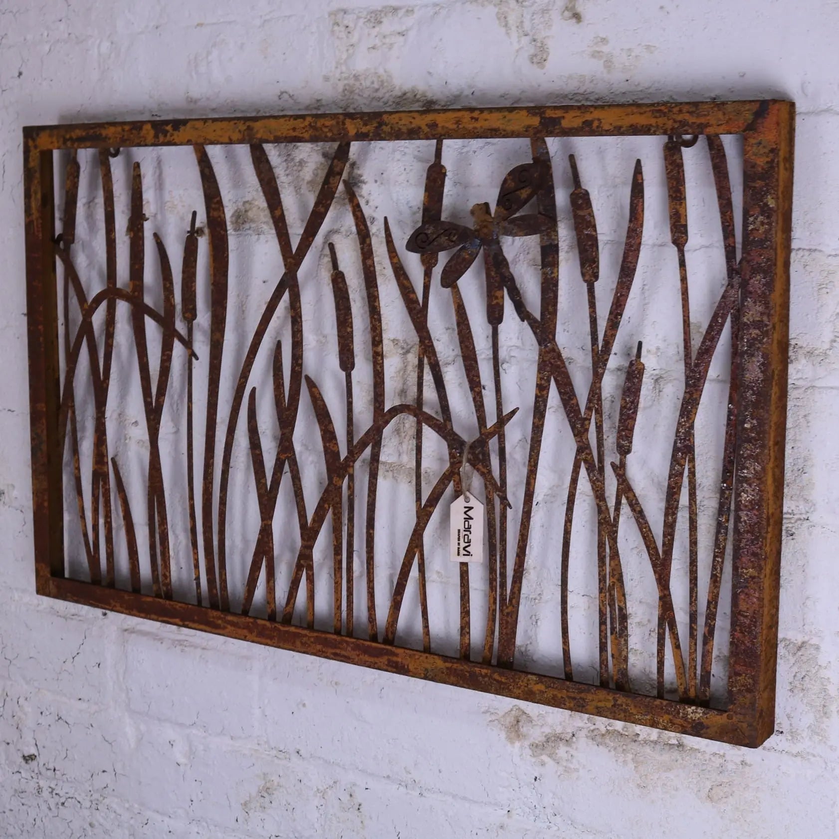Alibag Rustic Metal Garden Wall Art for Nature-Inspired Outdoor Décor
