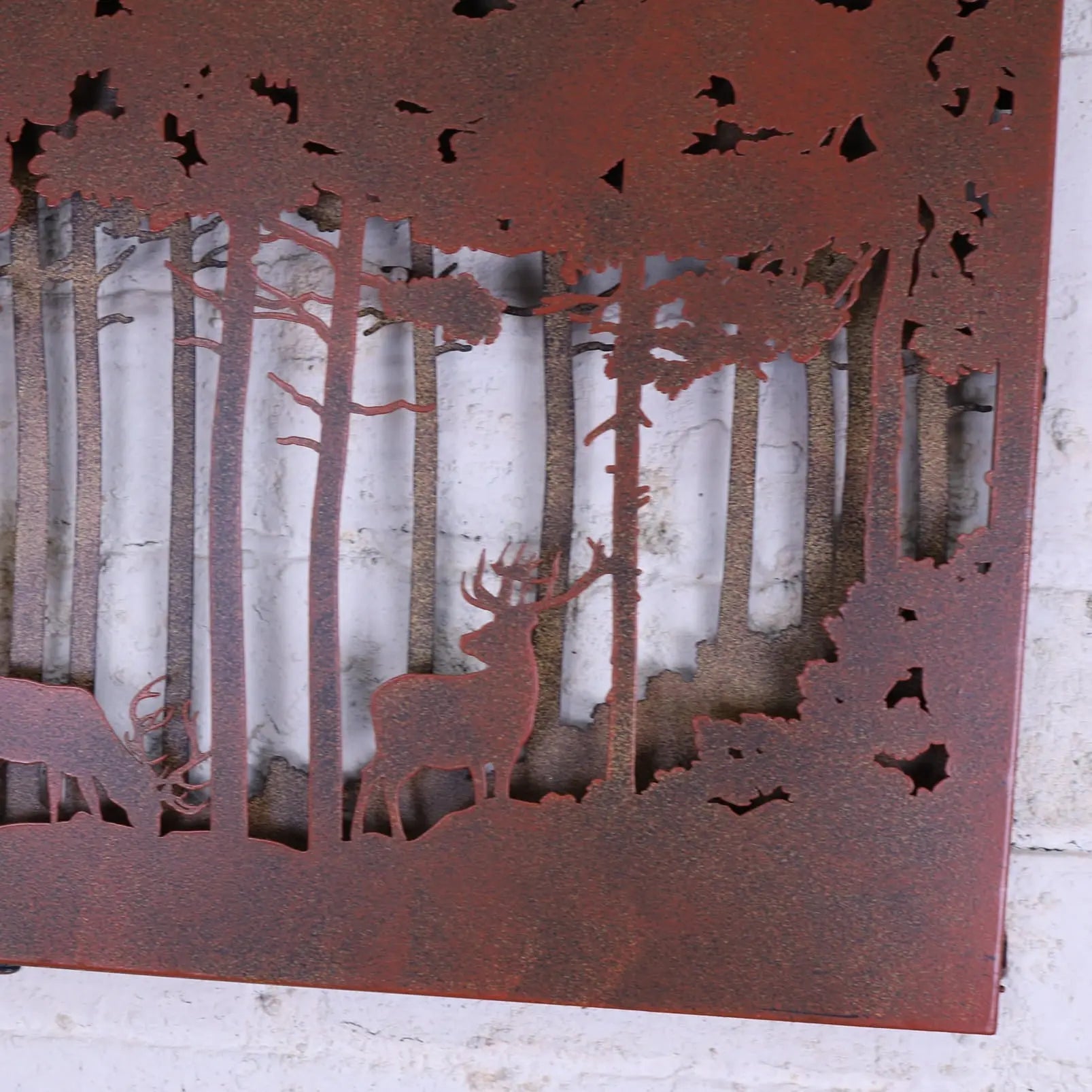 Bandipur Forest Silhouette Metal Garden Wall Art