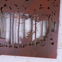 Bandipur Forest Silhouette Metal Wall Art for Outdoor Serenity