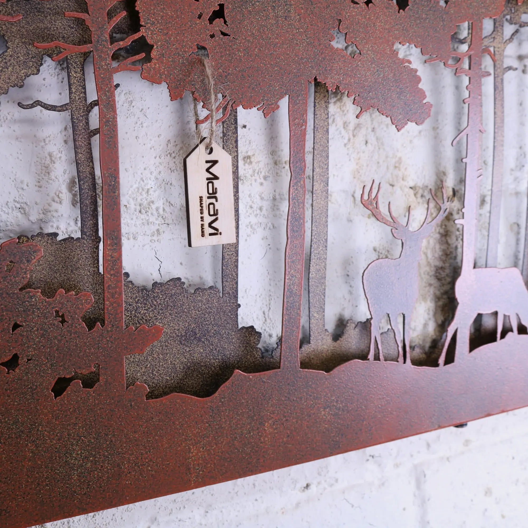 Bandipur Forest Silhouette Metal Garden Wall Art