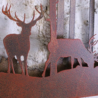 Bandipur Forest Silhouette Metal Wall Art for Outdoor Serenity