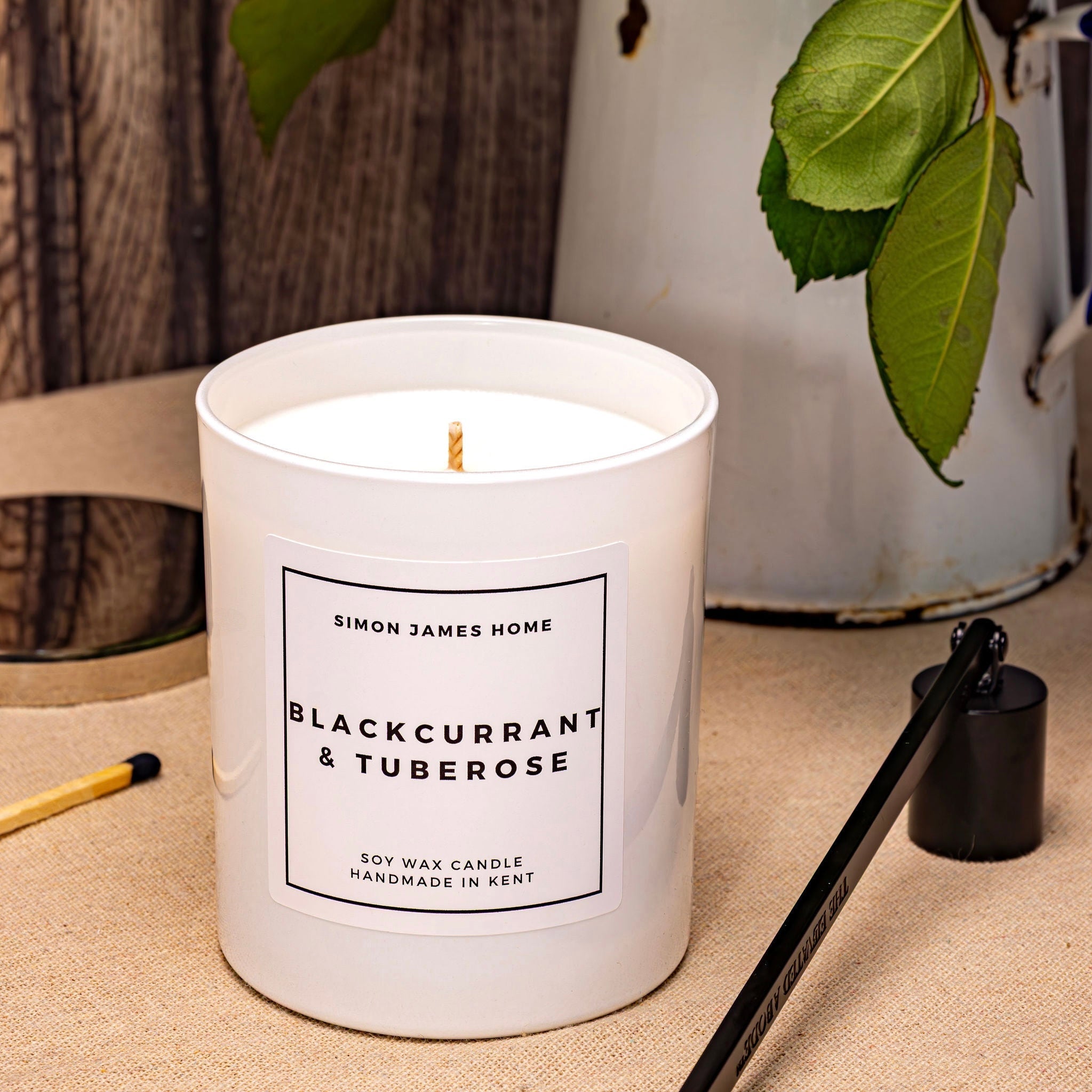 Blackcurrant & Tuberose Handmade Soy Wax Candle