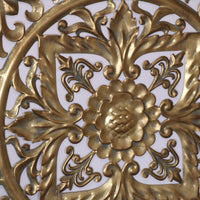 Talwara Square Filigree Gold Wall Art Metal
