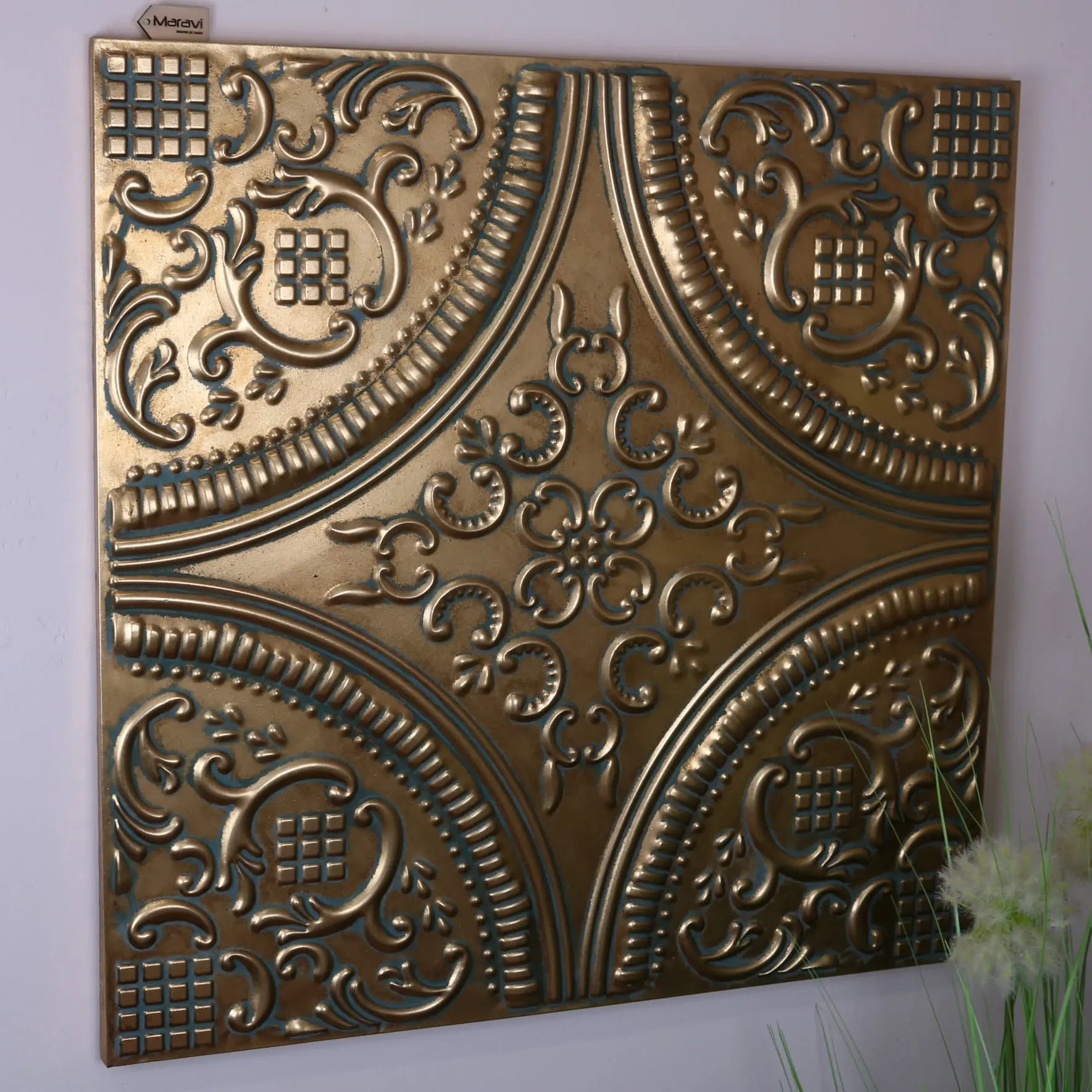 Pushkar Majesty Gold Wall Art Metal