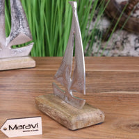 Mandvi Handcrafted Sailing Boat Ornament Model in Sustainable Mango Wood