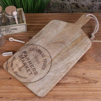 Mango Wood Chopping Board with Carved Handle - 50cm