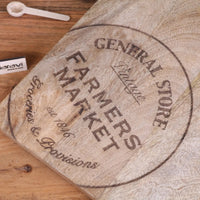 Mango Wood Chopping Board with Carved Handle - 50cm