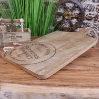 Mango Wood Chopping Board with Carved Handle - 50cm