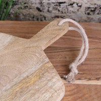 Mango Wood Chopping Board with Carved Handle - 50cm