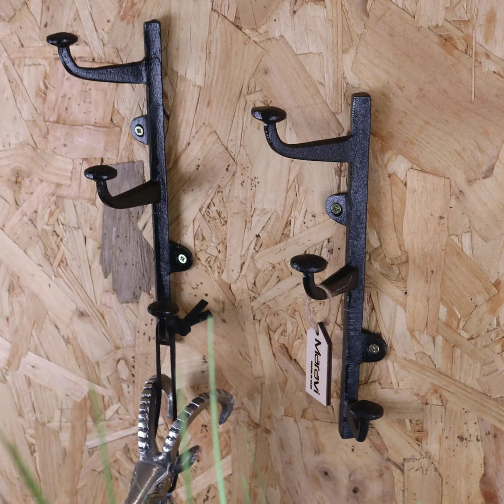 Tehla Modern Metal Vertical Hat Rack Wall Hooks – Set of 2
