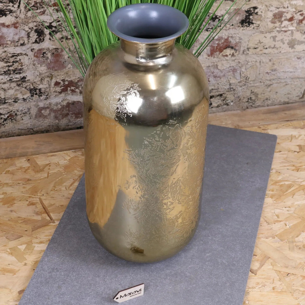 Nandgaon Elegance Gold Etched Large Floor Vase 55cm