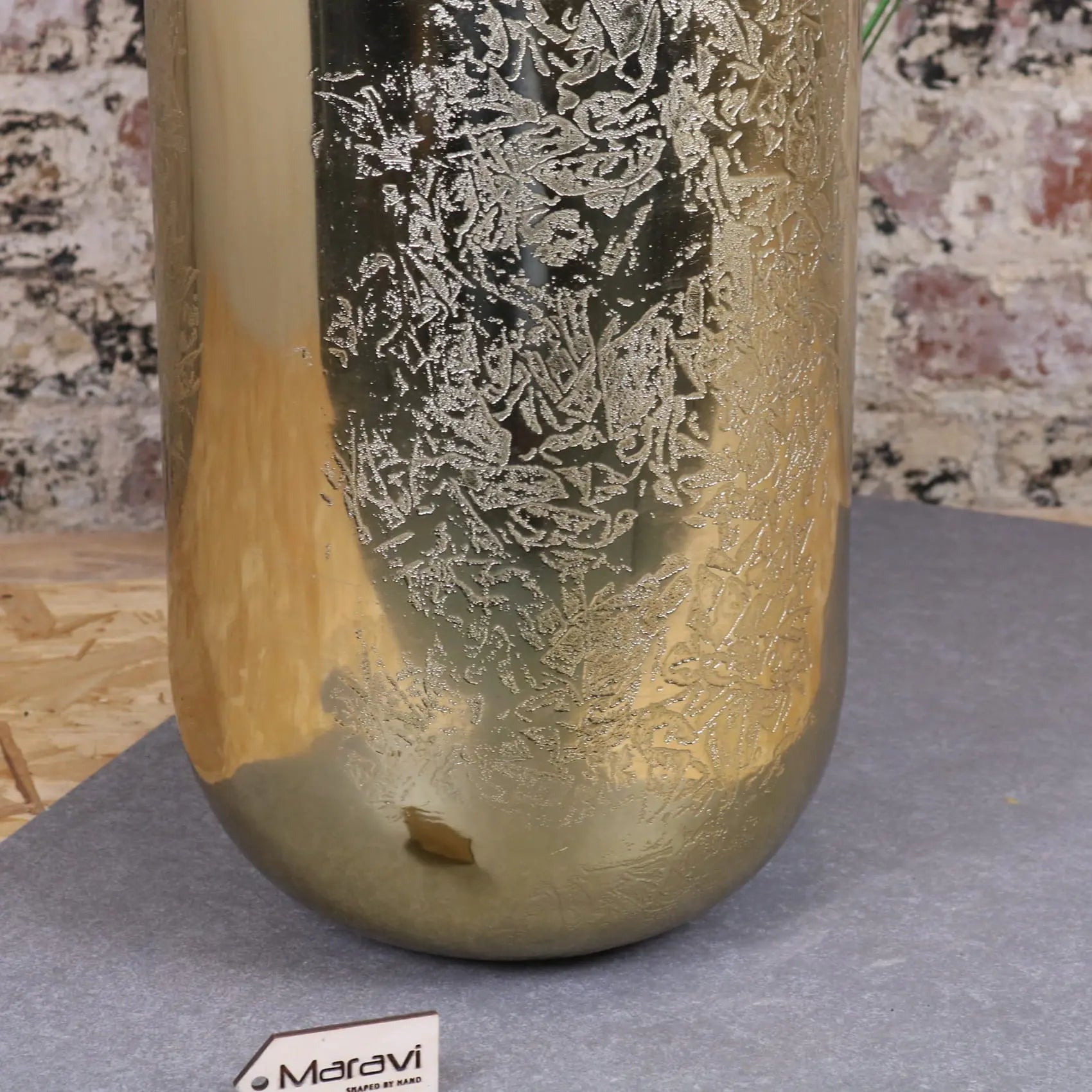 Nandgaon Elegance Gold Etched Large Floor Vase 55cm