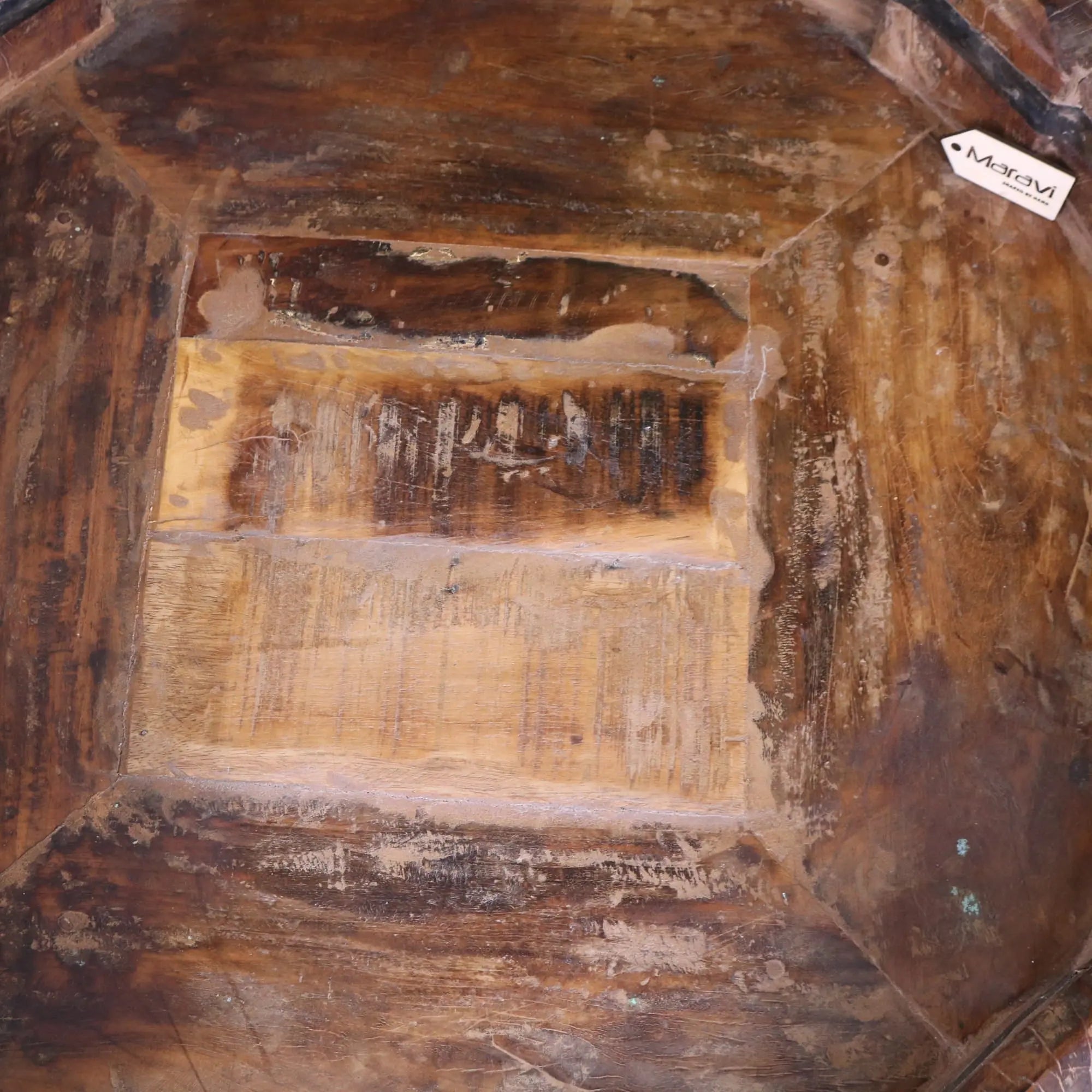 Vettavalam Vintage Wood Grinder Coffee Table