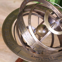 Ponnur Large Brass Armillary Sphere Ornament - 30cm Decorative Desk Piece