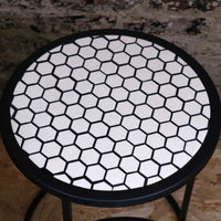 Chinta Modern Black Round Nesting Side Tables