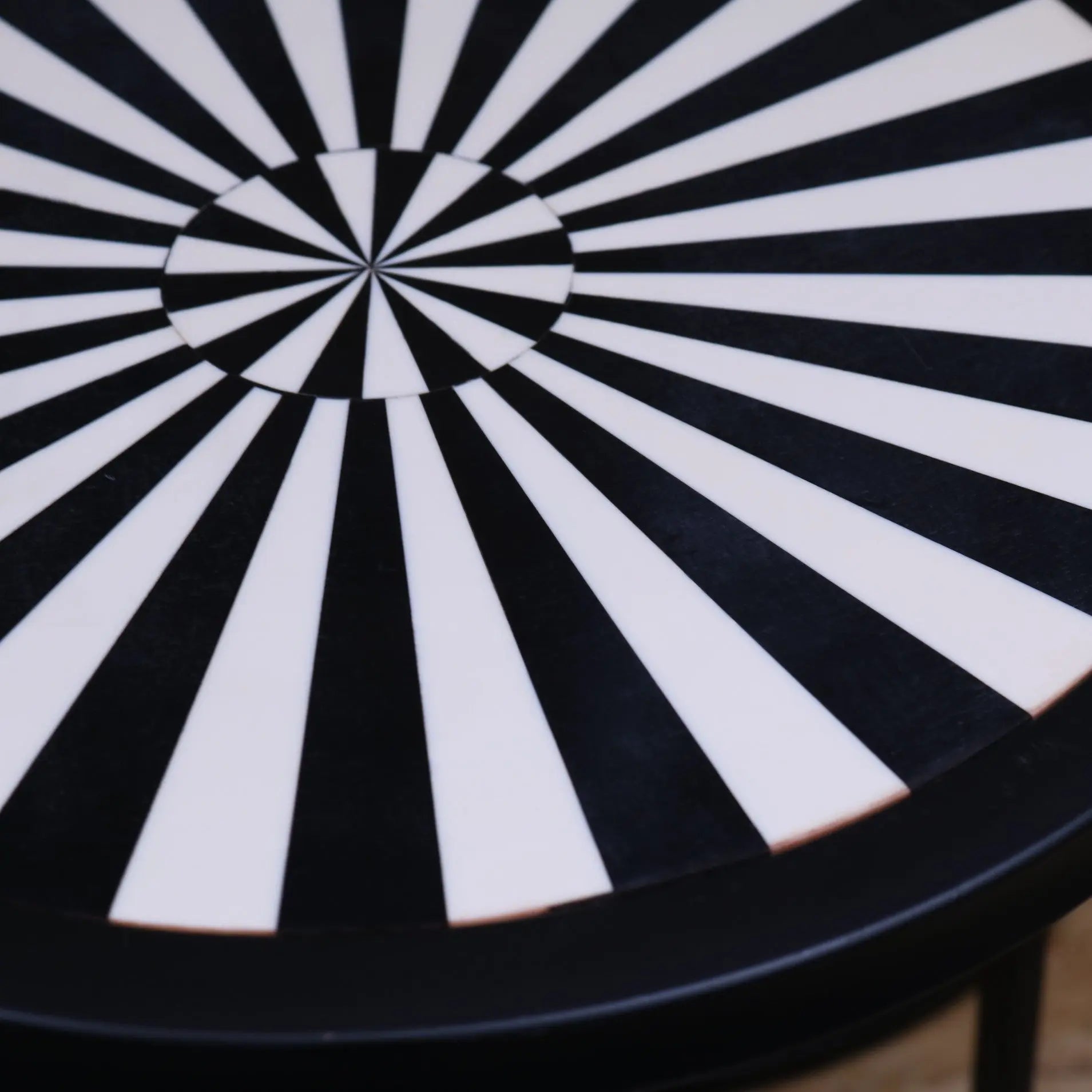 Chinta Modern Black Round Nesting Side Tables