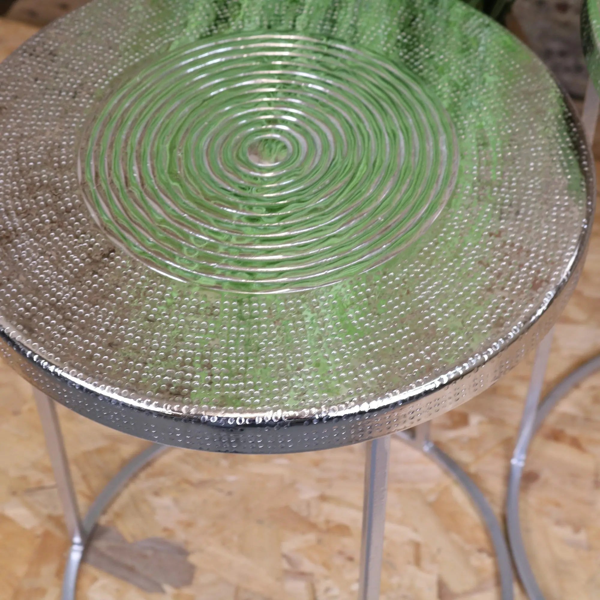 Phula Silver Side Table Set of 2