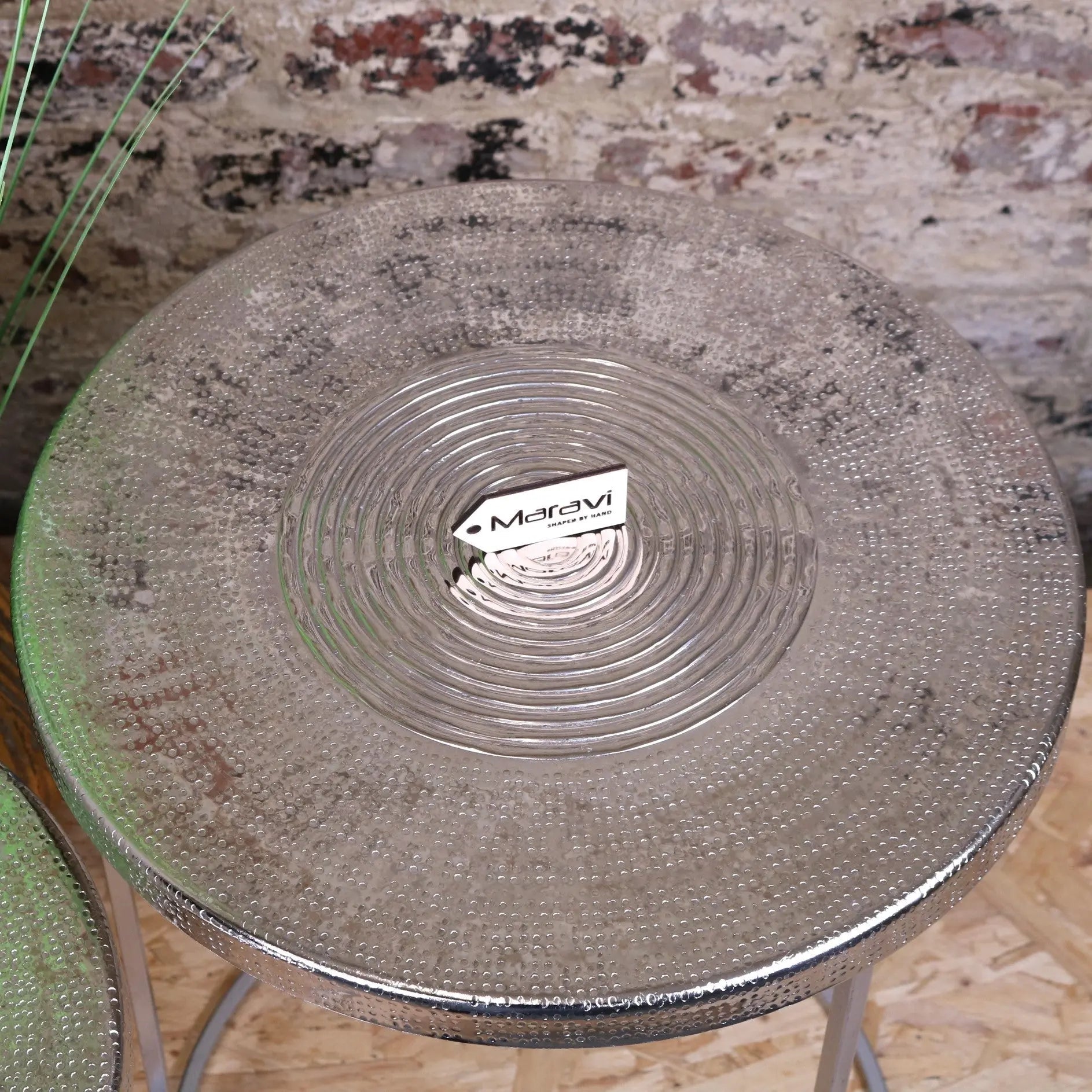 Phula Silver Side Table Set of 2