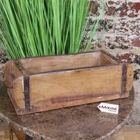 Rustic Vintage Brick Mould Planter - Unique Wood and Metal Décor Piece