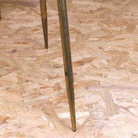 Chena Antiqued Metal Round Gold Side Table 44cm