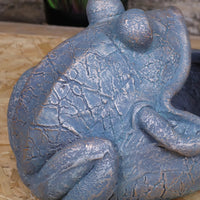 Bari Frog Shaped Planter – Whimsical Garden Accent in Vintage Copper and Green