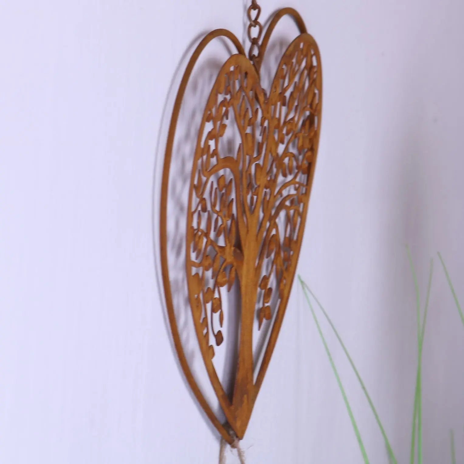 Neri Rustic Heart Wind Chime with Tree of Life