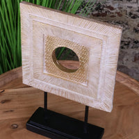 Kudi Luxury Gold Square Home Ornament - 38cm Elegance