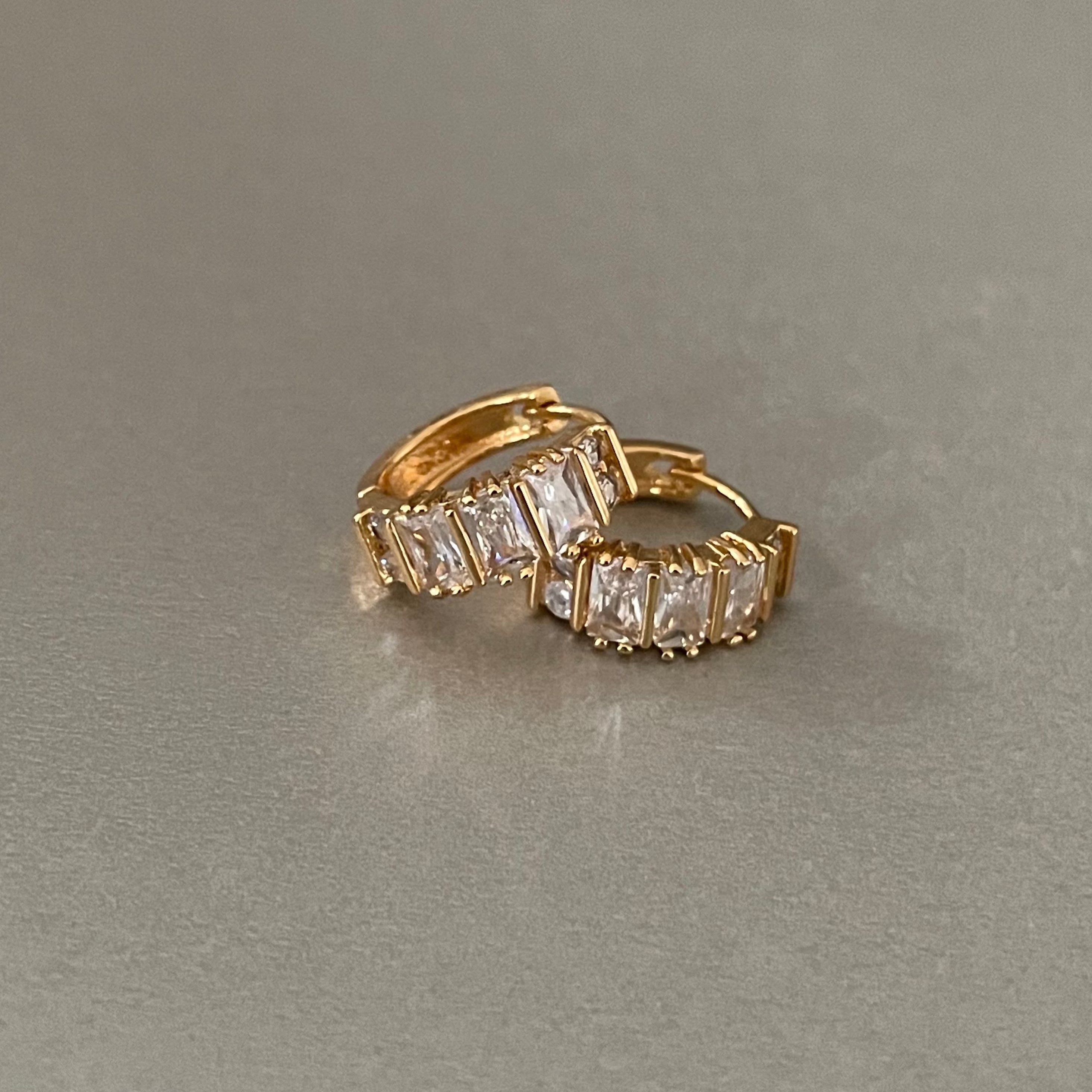 Sarai Jewelled Mini Hoop Earrings