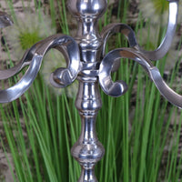Mula Polished Silver 5 Candle Candelabra Centrepiece - 105cm Luxury Decor