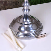 Mula Polished Silver 5 Candle Candelabra Centrepiece - 105cm Luxury Decor
