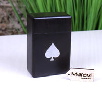 Harra Black Wood Playing Card Box