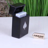 Harra Black Wood Playing Card Box