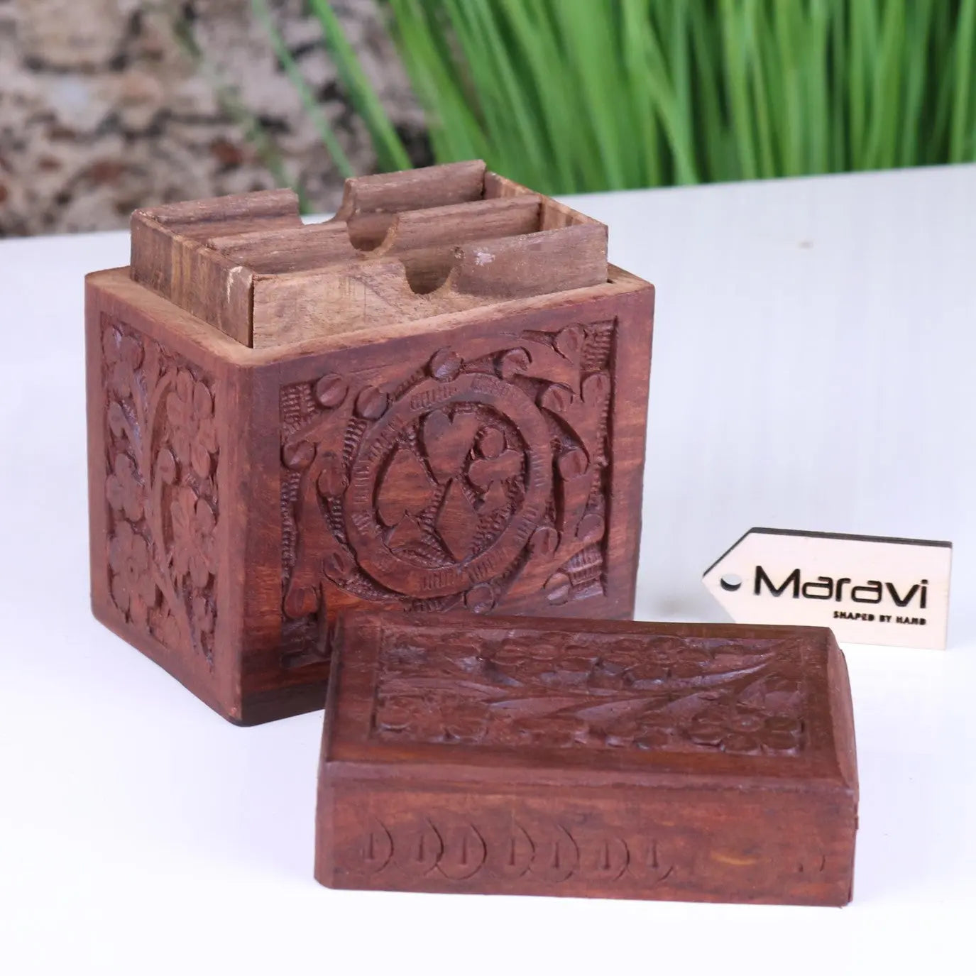 Jala Double Playing Card Box Sheesham Wood