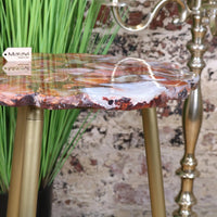 Aroli Red Agate Side Table
